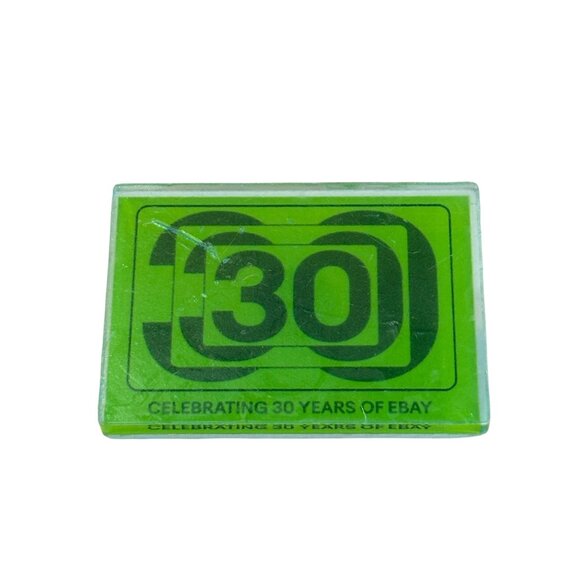 Limited Edition feEbay 30th Anniversary Green Commemorative Pin With Backing - Picture 2 of 5